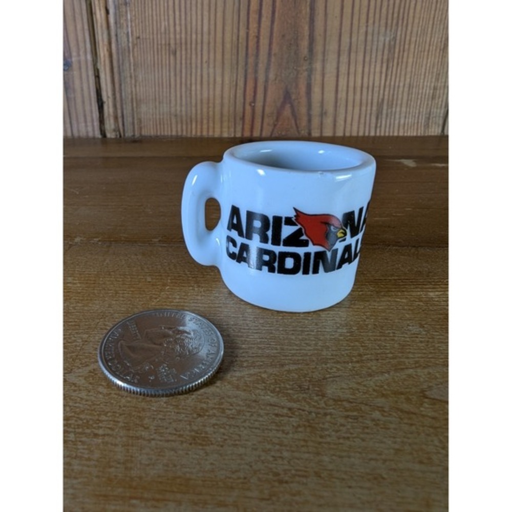 Vintage Miniature Coffee Mug NFL Football Tiny Shot Glass Arizona Cardinals